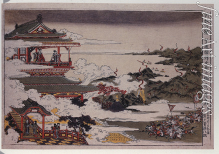 Utagawa Toyoharu - An Lushans Angriff auf Kaiser
