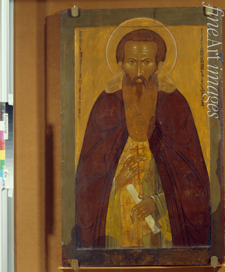 Russische Ikone - Heiliger Dionysios, Abt vom Gluschizki-Kloster (1363-1437)