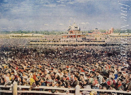 Makowski Wladimir Jegorowitsch - Das Volksfest auf dem Chodynka-Feld am 18. Mai 1896 (Aus dem Krönungsbuch)