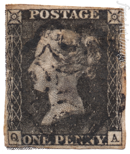 Philately - One Penny Black, the world's first postage stamp