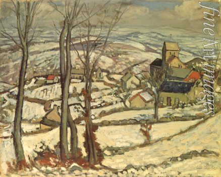 Charlot Louis - Village at Morvan under Snow