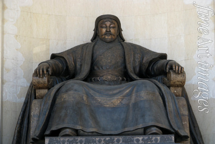 Anonymous - Seated statue of Chingis Khan at the Parliament Building in Ulan Bator