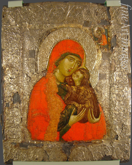 Byzantine icon - Saint Anne and Mary as child