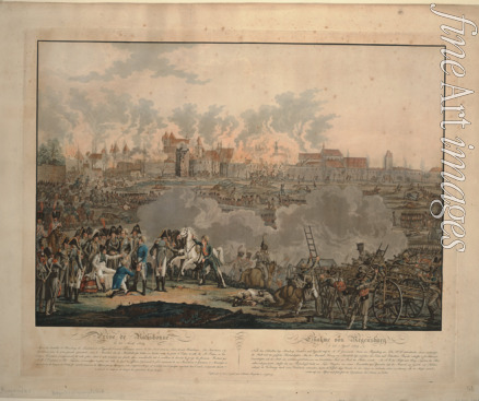 Rugendas Johann Lorenz the Younger - The Battle of Ratisbon on 23 April 1809