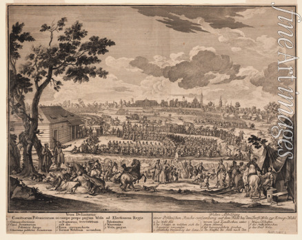 Unbekannter Künstler - Polnische Reichsversammlung bei dem Dorfe Wola, zur Königswahl in 1697