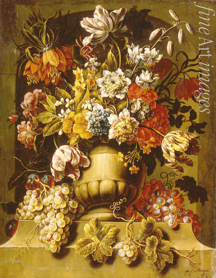 Verbruggen Gaspar Peeter de the Younger - Flowers in a stone Vase