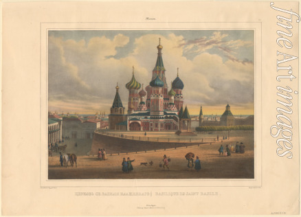 Bichebois Louis-Pierre-Alphonse - Die Basilius-Kathedrale in Moskau