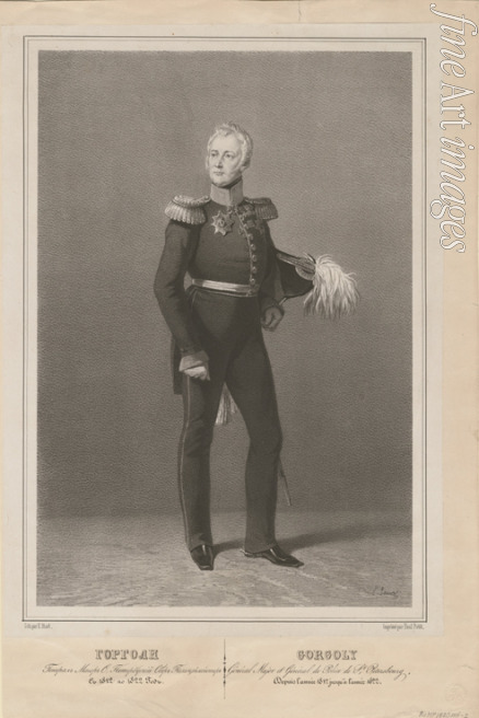 Unbekannter Künstler - General Iwan Gorgoli, der Oberpolizeimeister von St. Petersburg