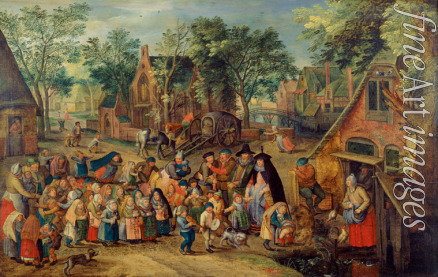 Brueghel Pieter der Jüngere - Das Pfingstbraut-Spiel