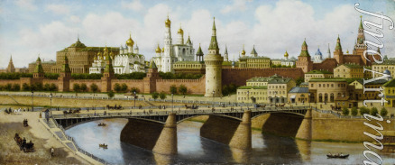 Wereschtschagin Pjotr Petrowitsch - Blick auf den Kreml von der Moskworezki-Brücke
