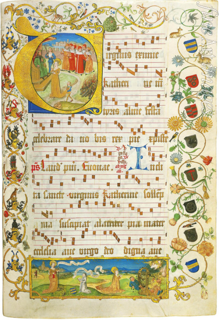 Unbekannter Künstler - Blatt aus Antiphonar für Elisabeth von Gemmingen