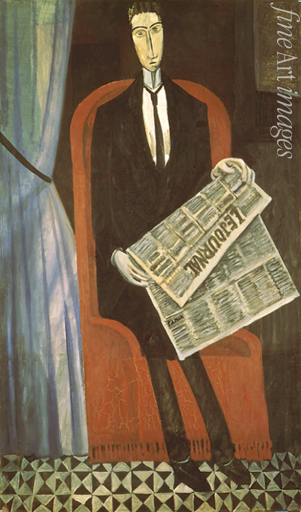 Derain Andrè - Portrait of an Unknown Man with a Newspaper (Chevalier X)