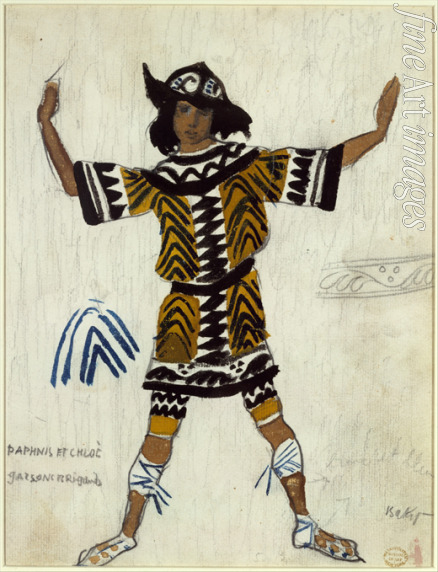 Bakst Léon - Costume design for the ballet Daphnis et Chloé by M. Ravel