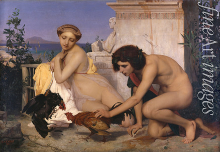Gerôme Jean-Léon - Young Greeks Attending a Cock Fight (The Cock Fight)