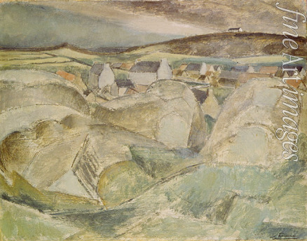 Le Fauconnier Henri Victor Gabriel - Village among the Rocks