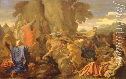 Poussin Nicolas - Moses schlägt Wasser aus dem Felsen