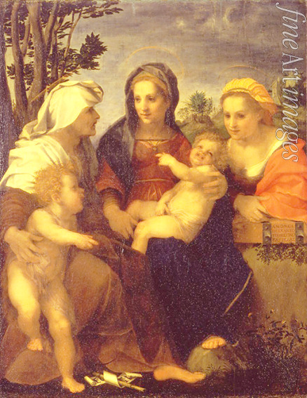 Andrea del Sarto - Madonna mit Kind zwischen der heiligen Katharina, heiligen Elisabeth und Johannesknaben