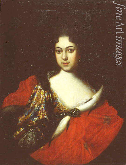 Nikitin Ivan Nikitich - Portrait of Tzarevna Praskovya Ivanovna (1694-1731), niece of Peter the Great