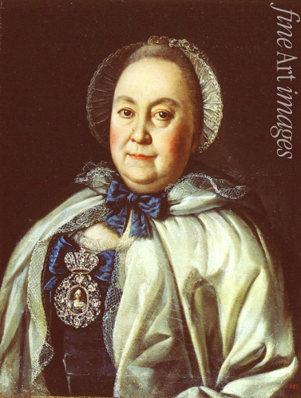 Antropov Alexei Petrovich - Portrait of the Lady-in-waiting Countess Maria Andreyevna Rumyantseva (1698-1788), née Matveyeva