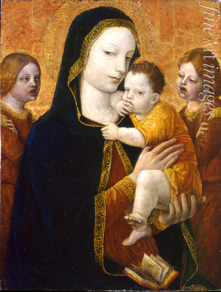 Bergognone Ambrogio - Madonna mit dem Kind und zwei Engeln