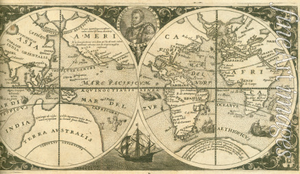 Bry Theodor de - Titelseite von Americae Pars VIII. (Beschreibungen der Reisen von Francis Drake und zum Goldreich Guiana)
