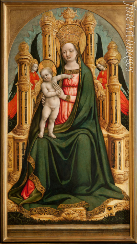Giovanni d'Alemagna - The Virgin and Child Enthroned and Two Angels