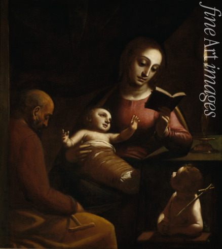 Cambiaso (Cambiasi) Luca - The Holy Family with John the Baptist as a Boy