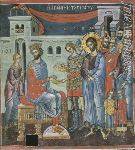 Byzantinischer Meister - Pilatus wäscht seine Hände