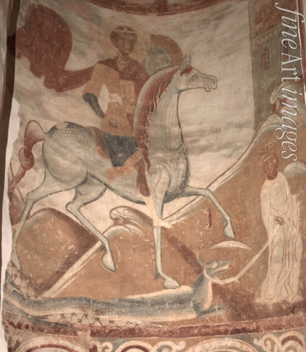 Altrussische Fresken - Das Drachenwunder des heiligen Georg