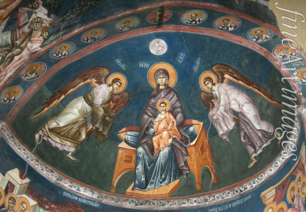 Anonymous - The Virgin Enthroned with Christ Emmanuel with Archangels Michael und Gabriel