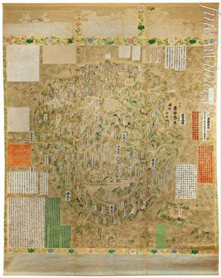 Unbekannter Meister - Buddhistische Weltkarte