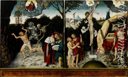 Cranach Lucas der Ältere - Allegorie auf Gesetz und Gnade