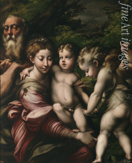 Parmigianino - Die Heilige Familie mit Engeln