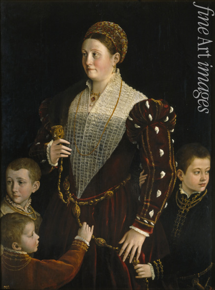 Parmigianino - Portrait of Camilla Gonzaga di San Secondo and Her Three Sons