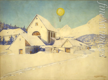Christoffel Anton - Landscape with an air balloon