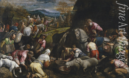Bassano Jacopo il vecchio - Moses Striking Water from the Rock