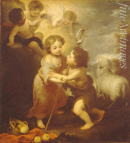 Murillo Bartolomé Estebàn - Christ and John the Baptist as Children