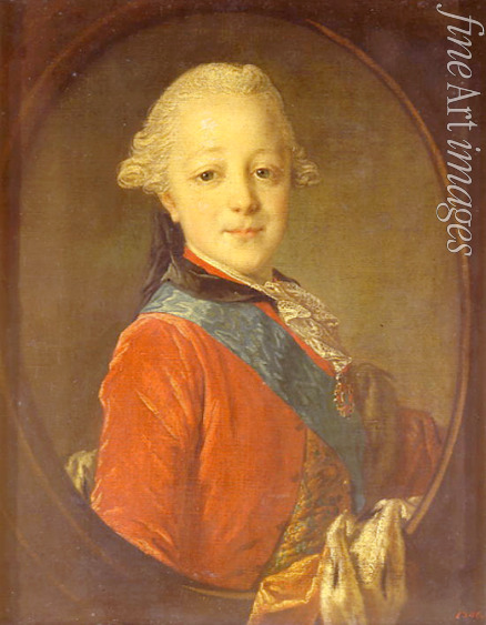 Rokotov Fyodor Stepanovich - Portrait of Grand Duke Pavel Petrovich (1754-1801) as child