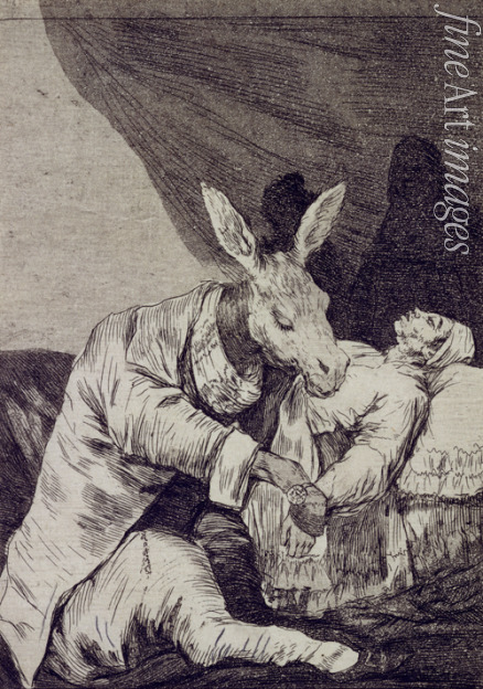 Goya Francisco de - An welchem Übel wird er sterben? (Capricho Nr. 40)