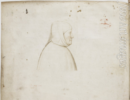 Altichiero (Altichiero da Zevio) - Portrait of Francesco Petrarca (1304-1379) From De Viris Illustribus