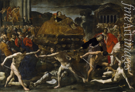 Lanfranco Giovanni - Bestattung eines römischen Kaisers (Feuerbestattung)