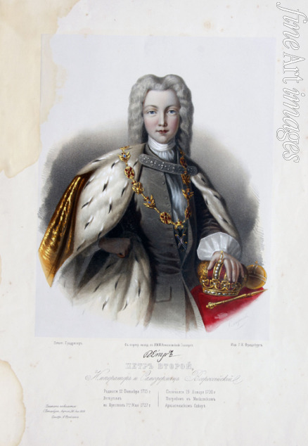 Borel Pjotr Fjodorowitsch - Porträt des Zaren Peter II. von Russland (1715-1730)