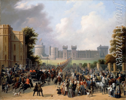 Pingret Édouard-Henri-Théophile - Arrival of King Louis-Philippe at Windsor Castle