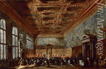 Guardi Francesco - The Doge of Venice Giving Audience in the Sala del Collegio in the Doge’s Palace