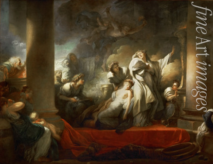 Fragonard Jean Honoré - The High Priest Coresus Sacrificing Himself to Save Callirhoe