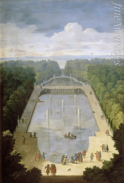 Allegrain Etienne - Bosquet de l'Île Royale und Bassin du Miroir im Garten des Schlosses Versailles