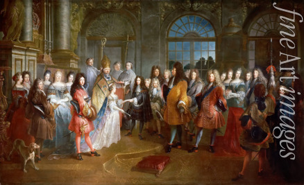 Dieu Antoine - Die Vermählung von Maria Adelaide mit Louis de Bourbon, dauphin de Viennois am 7. Dezember 1697