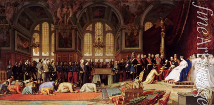 Gerôme Jean-Léon - Reception of the Ambassadors of Siam by Napoleon III at the Palace of Fontainebleau on June 27, 1861