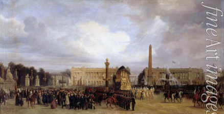 Guiaud Jacques - The Funeral Cortege of Napoleon I Passing Through the Place de la Concorde 15 December 1840