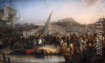 Beaume Joseph - Napoleon leaving the island of Elba on February 26, 1815